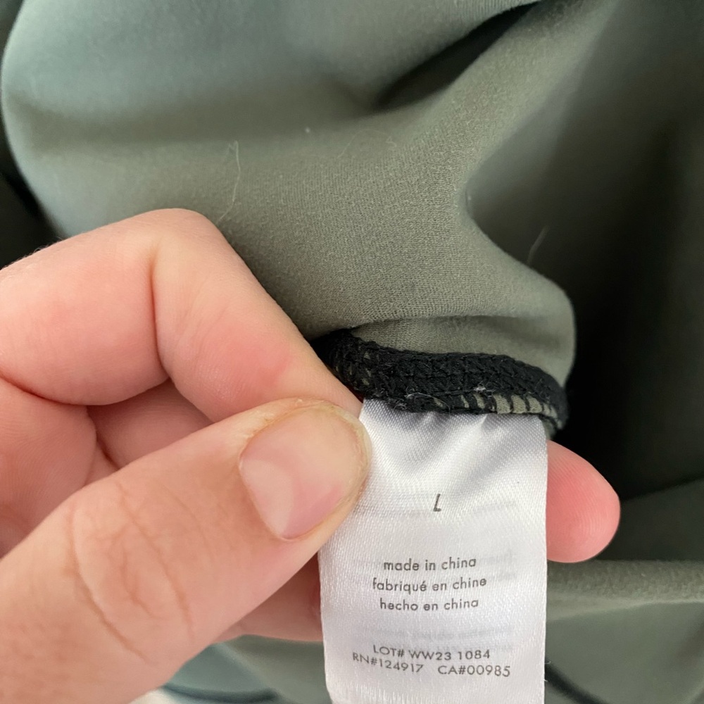 WeWoreWhat Exposed Seam Ankle Flared Activewear Jumpsuit - Army Green - Large - Picture 8 of 8